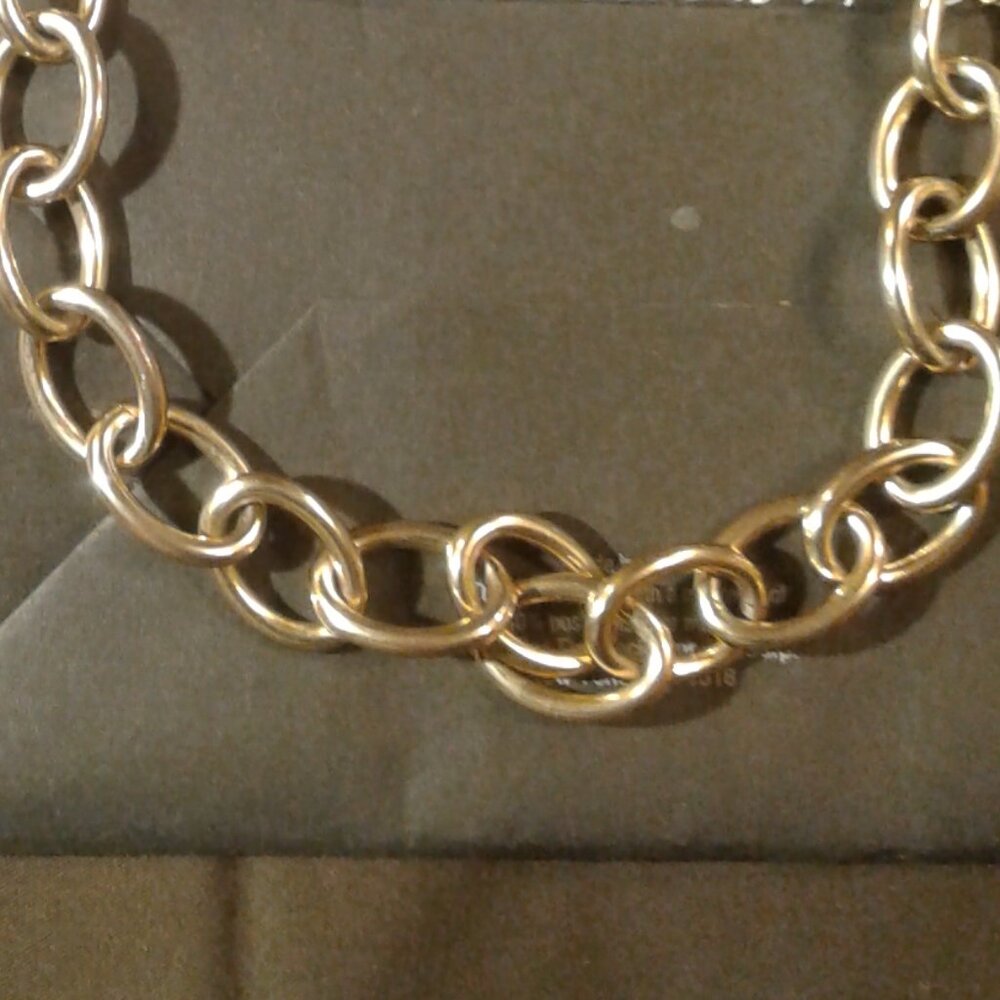 Ralph Lauren Chunky Statement Link Gold Necklace